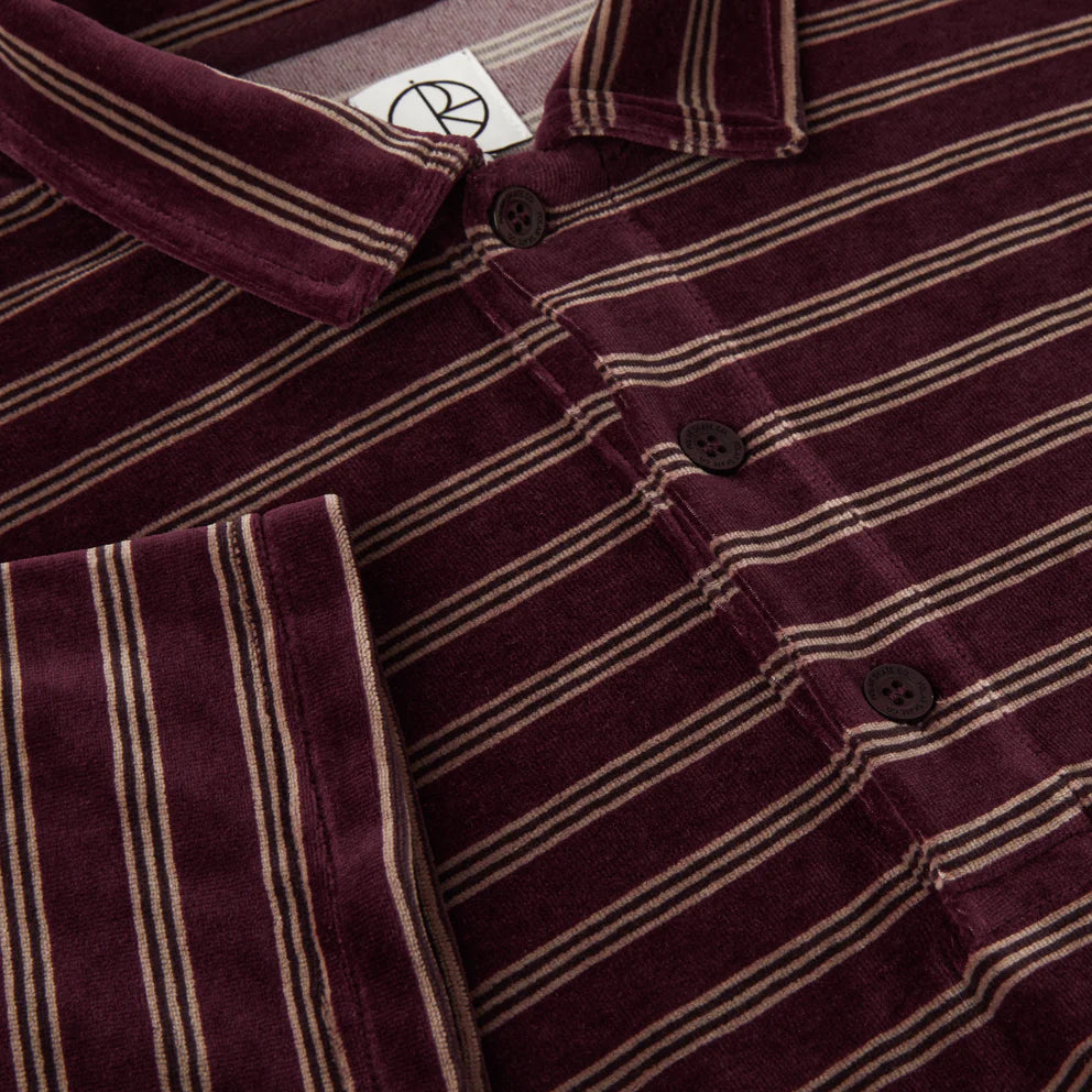 Polar Velour Polo Shirt ( Wine )