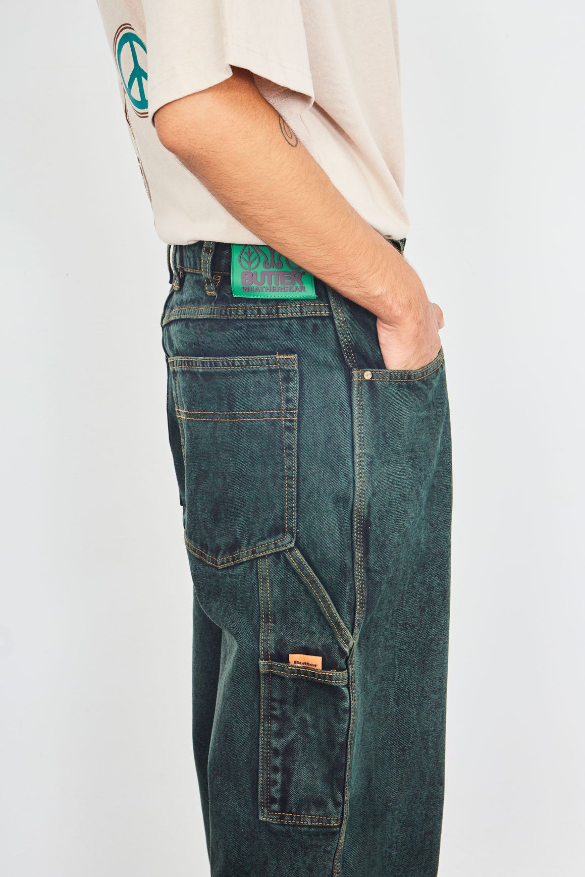 Butter Weathergear Denim Jeans Forest Green