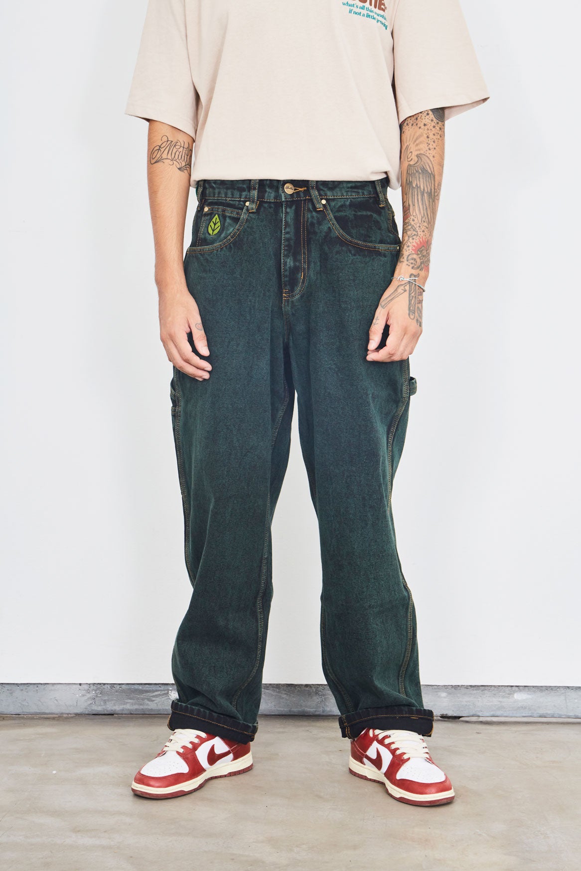 Butter Weathergear Denim Jeans Forest Green