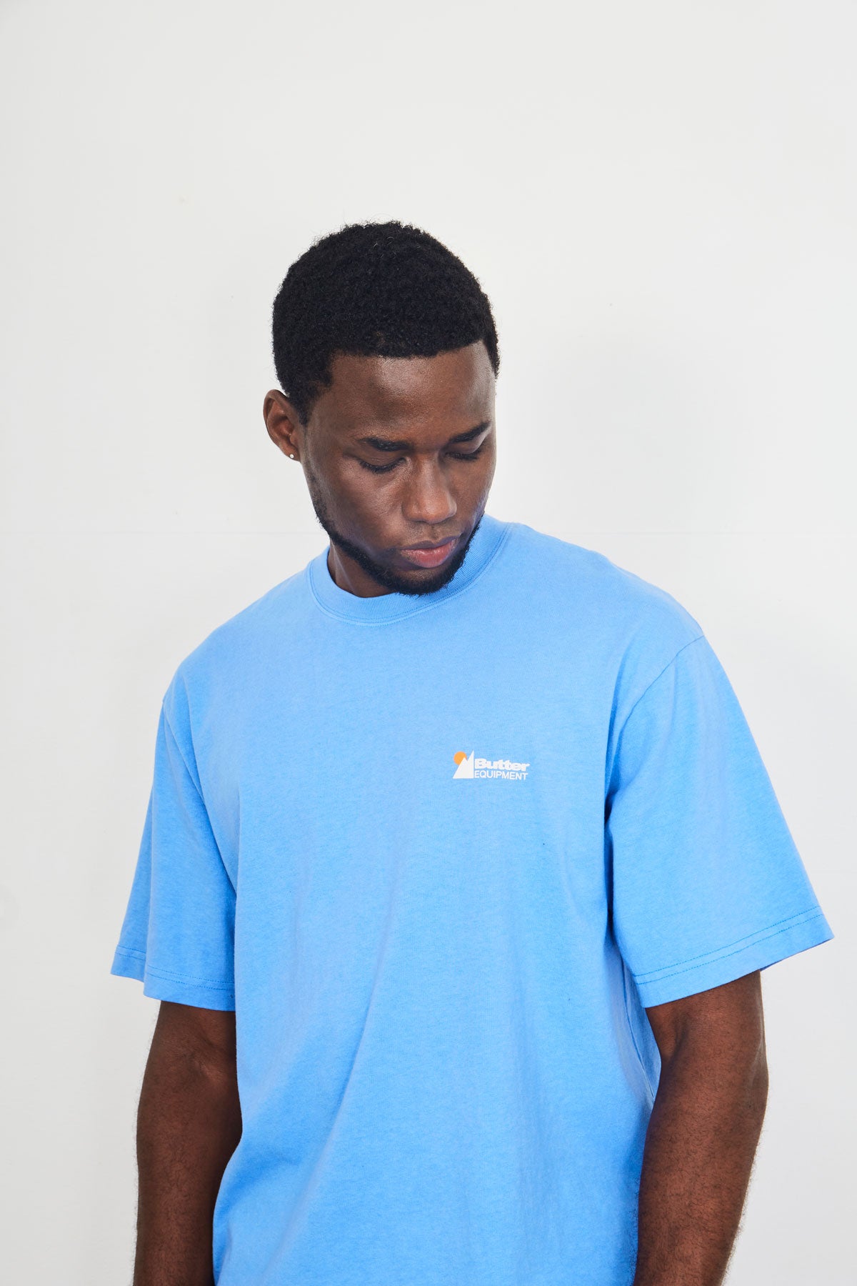 Butter Equipment Pigment Dye Tee Blue