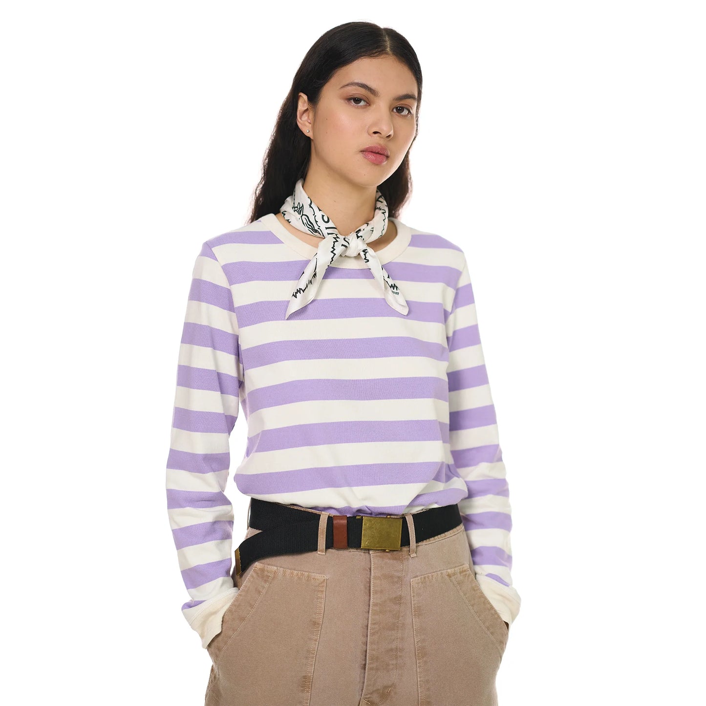 Girls of dust Club Longsleeve Liliac Stripe