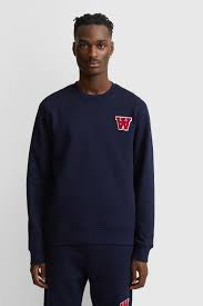 Wood Wood Tye Patch Crewneck Navy