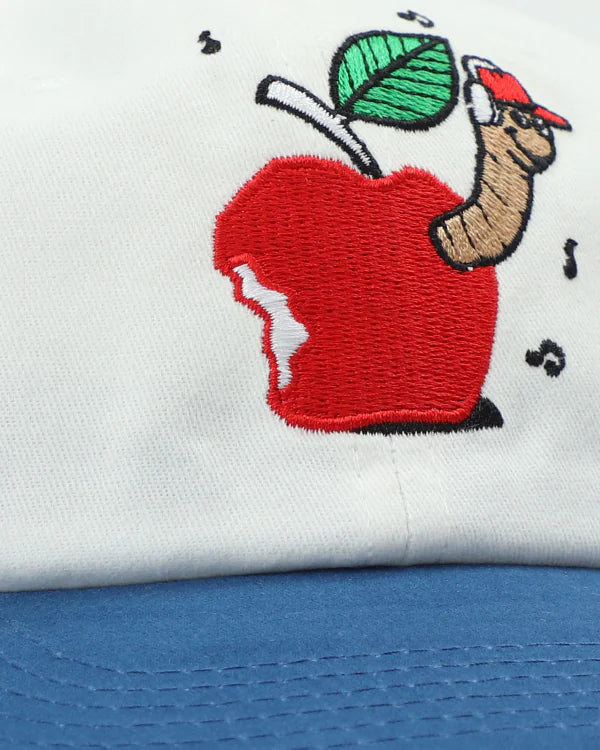 Butter Worm 6 Pannel Cap White / Blue