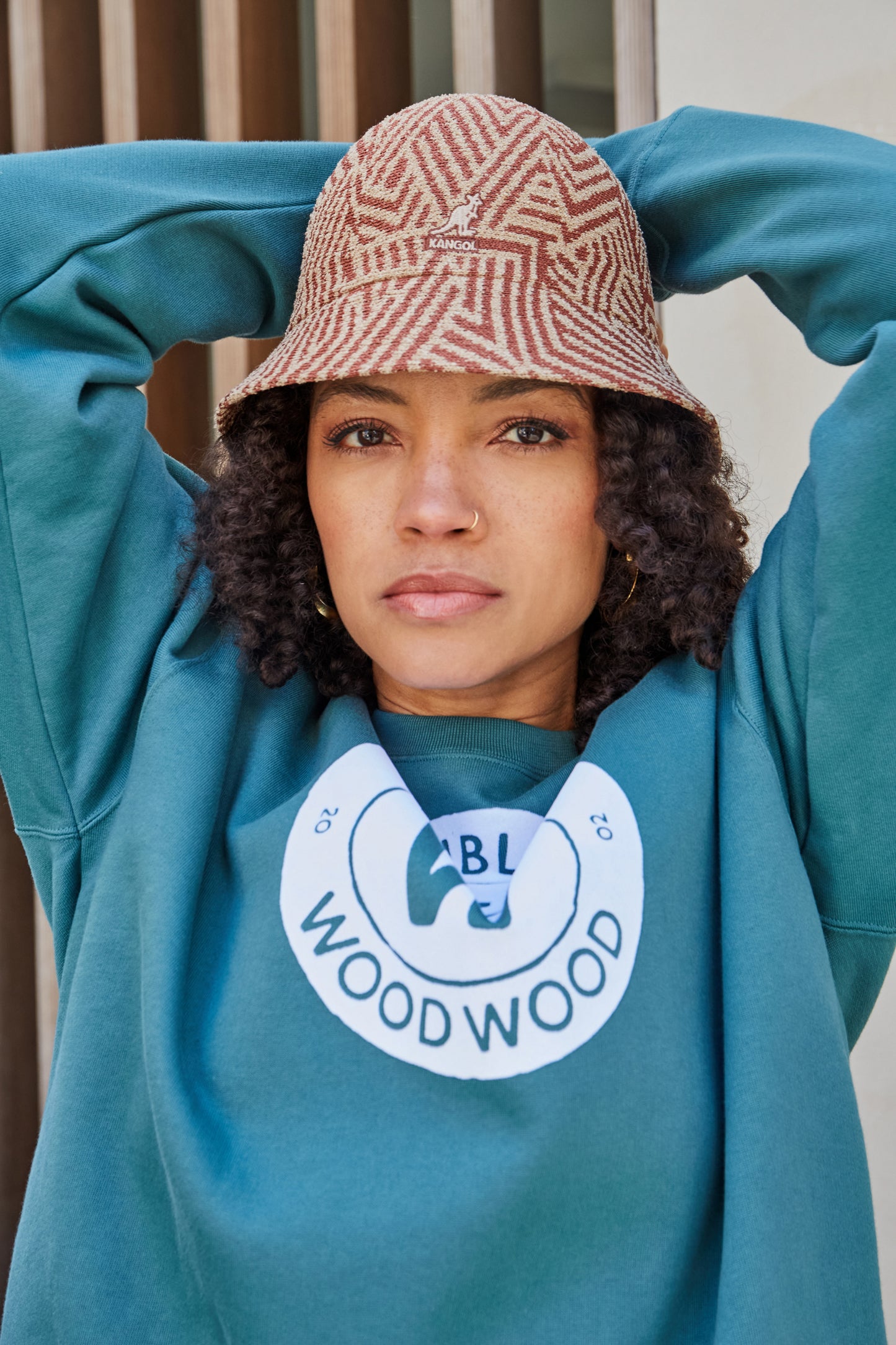 Kangol Virtual Grid Bucket Hat Oat