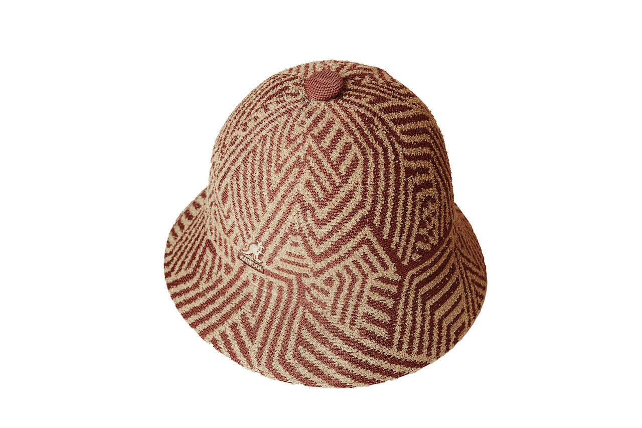 Kangol Virtual Grid Bucket Hat Oat