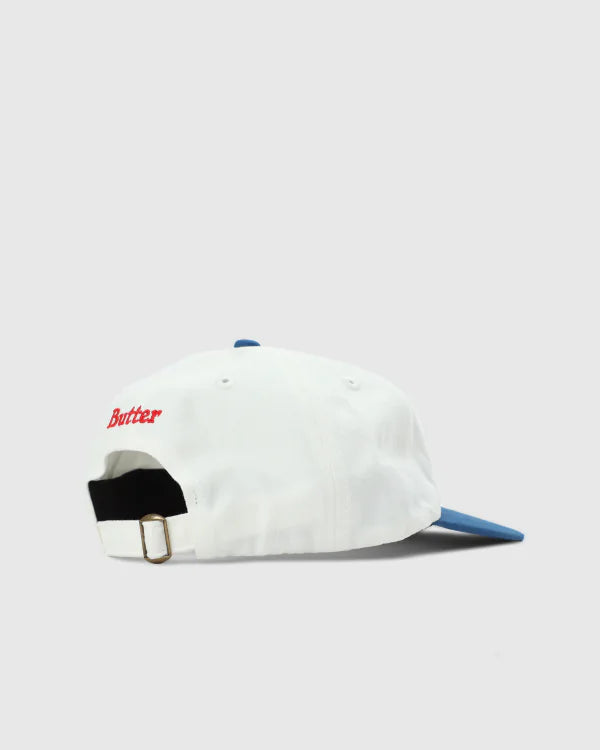 Butter Worm 6 Pannel Cap White / Blue