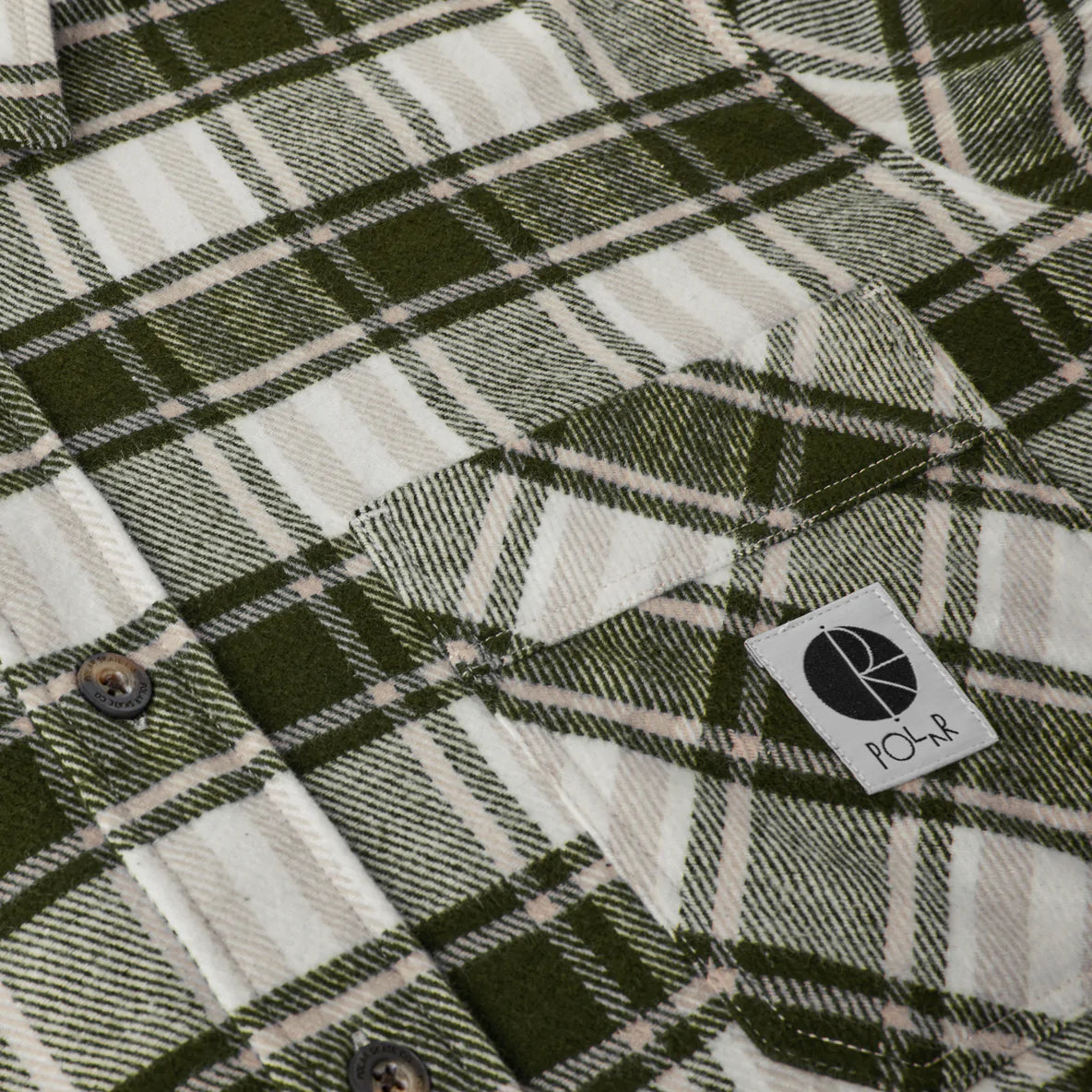 Polar Skate Flannel Shirt Olive Green