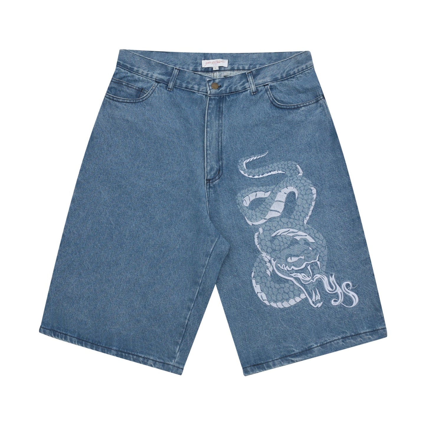 Yardsale Snake Denim Shorts