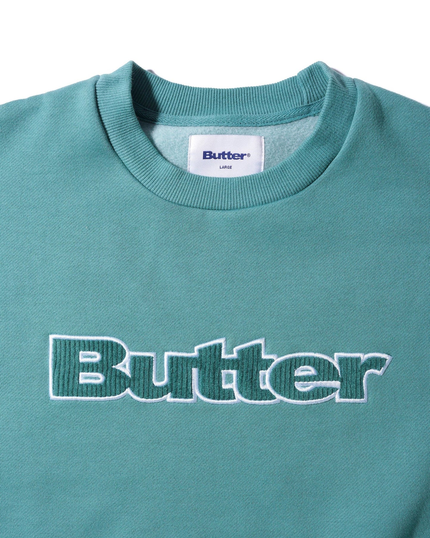 Butter Cord Logo Sweatshirt Jungle Green