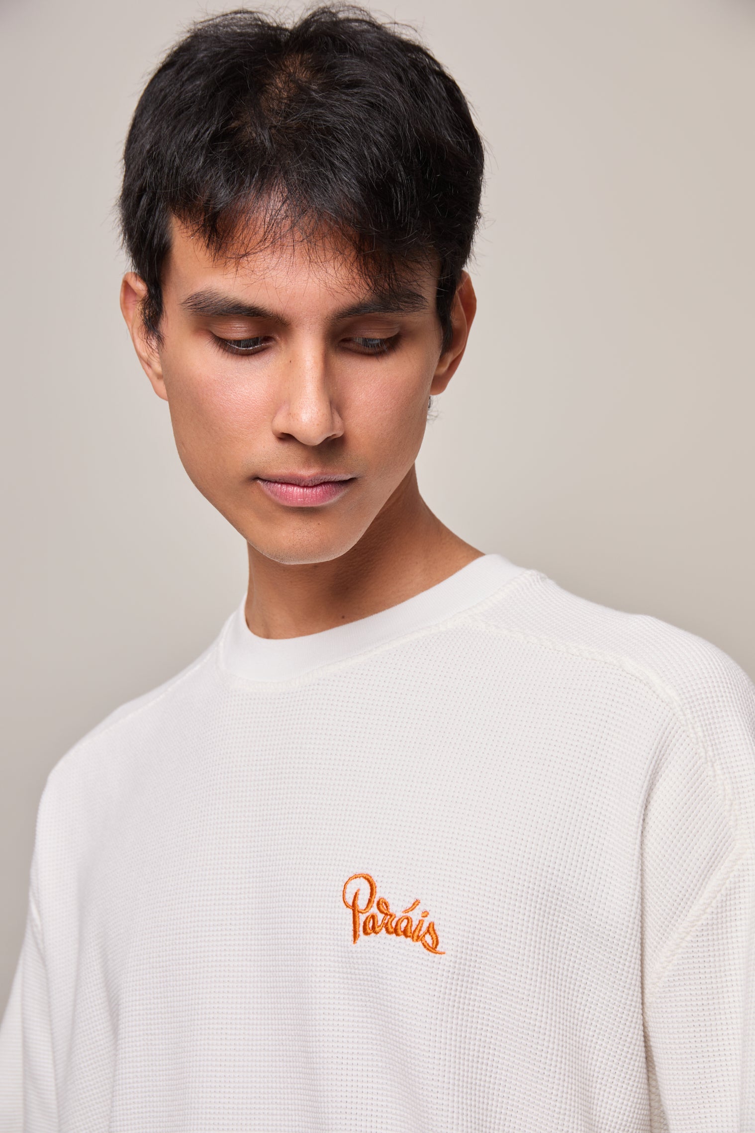 Paráis Embroidered Waffle Tee Off-white