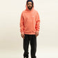 Chrystie NYC Reversed Fleece Hoodie Coral