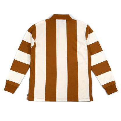 40's & Shorties Heritage Rugby Sweatshirt Brown Stripes