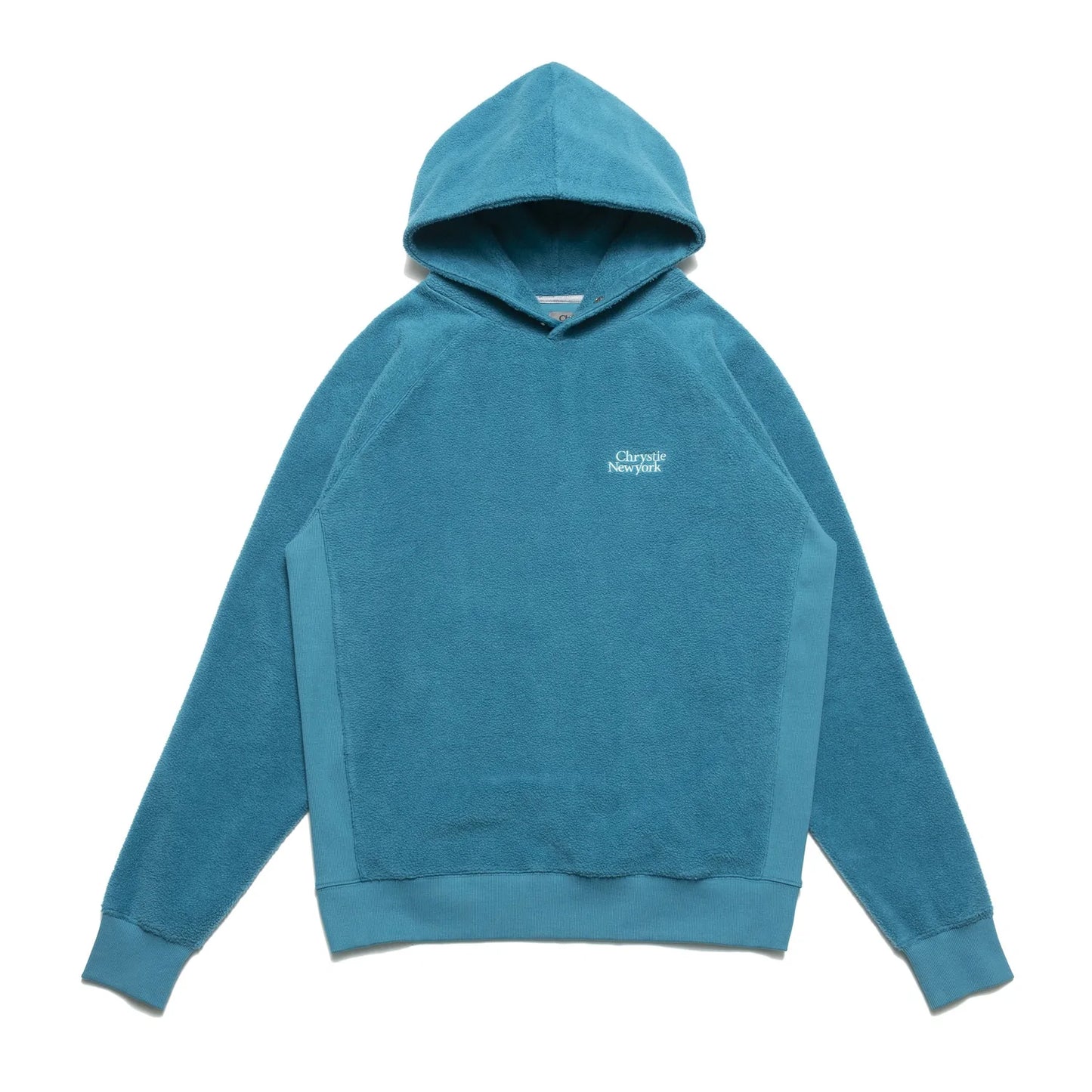 Chrystie NYC Reversed Fleece Hoodie Turquoise