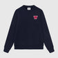 Wood Wood Tye Patch Crewneck Navy