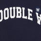 Double A by Wood Wood Mia Arch Script T-shirt Navy ( Women's)