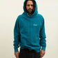 Chrystie NYC Reversed Fleece Hoodie Turquoise